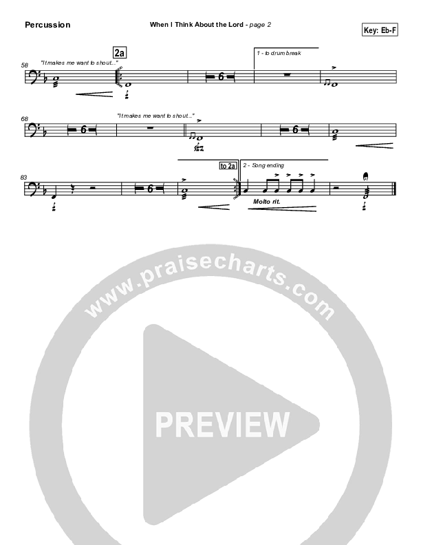 When I Think About The Lord Percussion (Jason Breland)