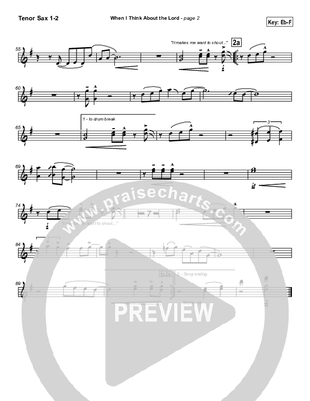 When I Think About The Lord Tenor Sax 1/2 (Jason Breland)