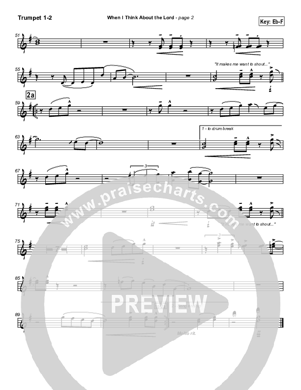 When I Think About The Lord Trumpet 1,2 (Jason Breland)