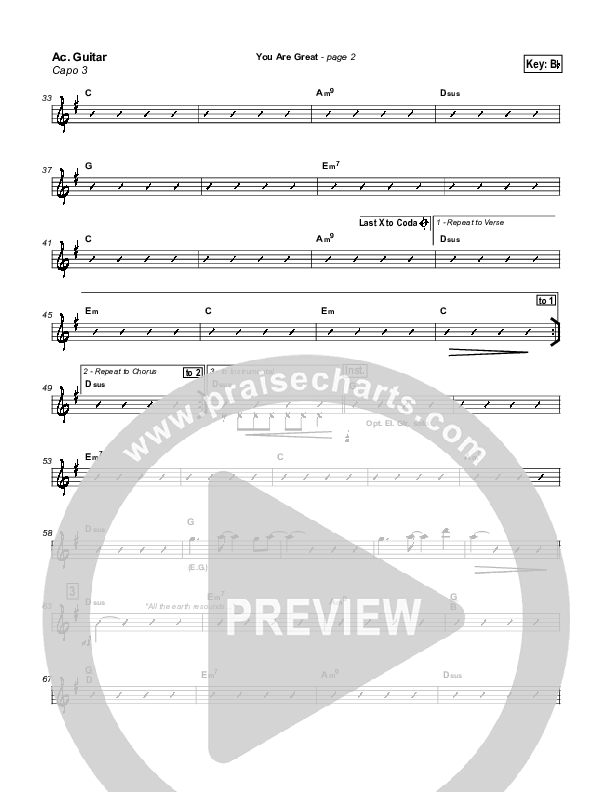 You Are Great Acoustic Guitar (Jason Breland)