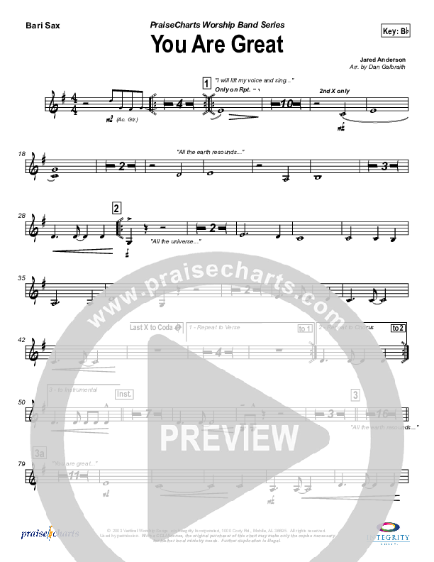 You Are Great Bari Sax (Jason Breland)