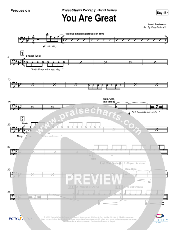 You Are Great Percussion (Jason Breland)