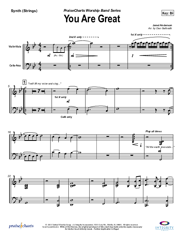 You Are Great Synth Strings (Jason Breland)