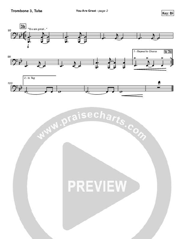 You Are Great Trombone 3/Tuba (Jason Breland)