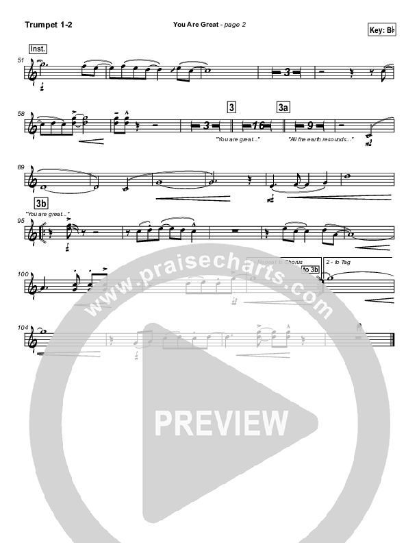 You Are Great Trumpet 1,2 (Jason Breland)