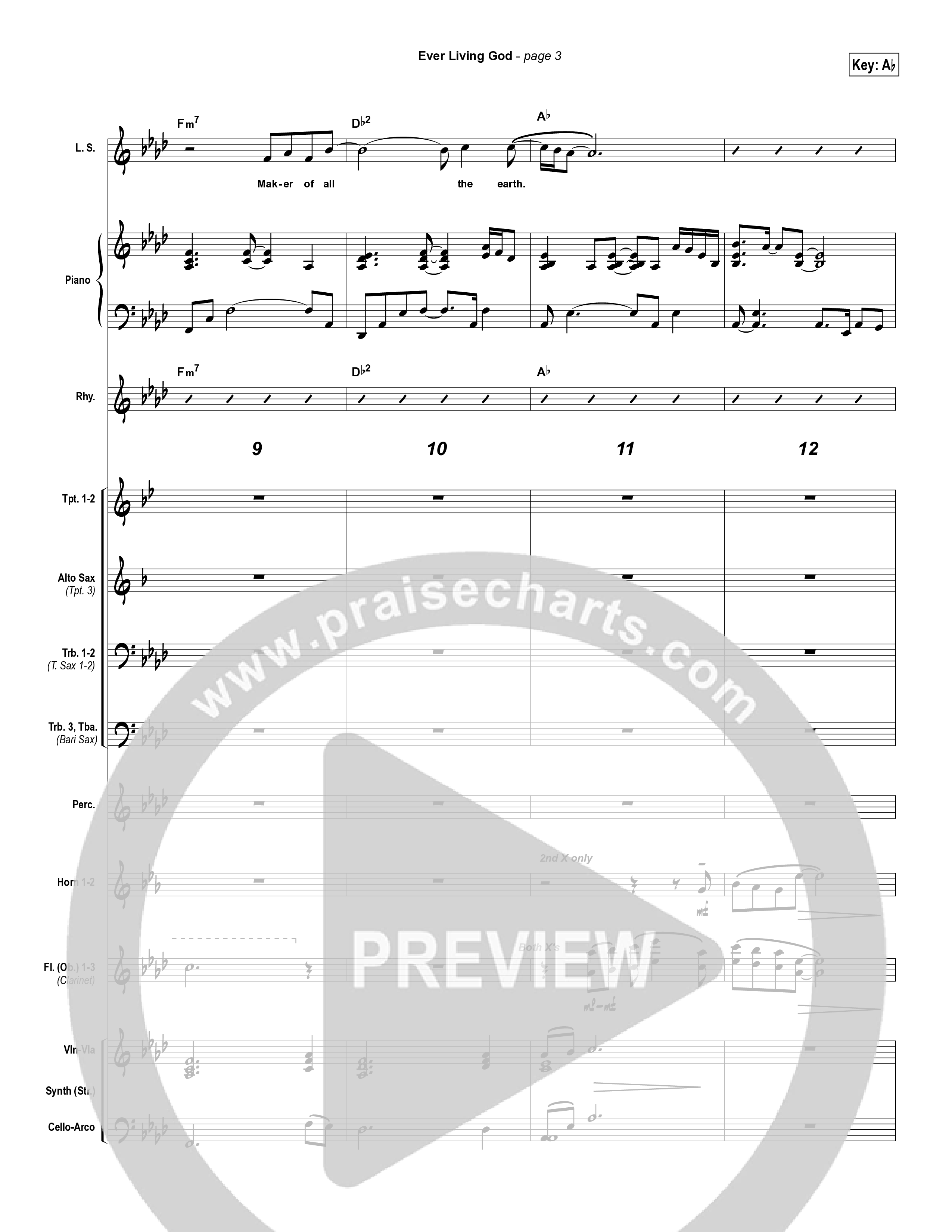 Ever Living God Conductor's Score (Hillsong Worship)