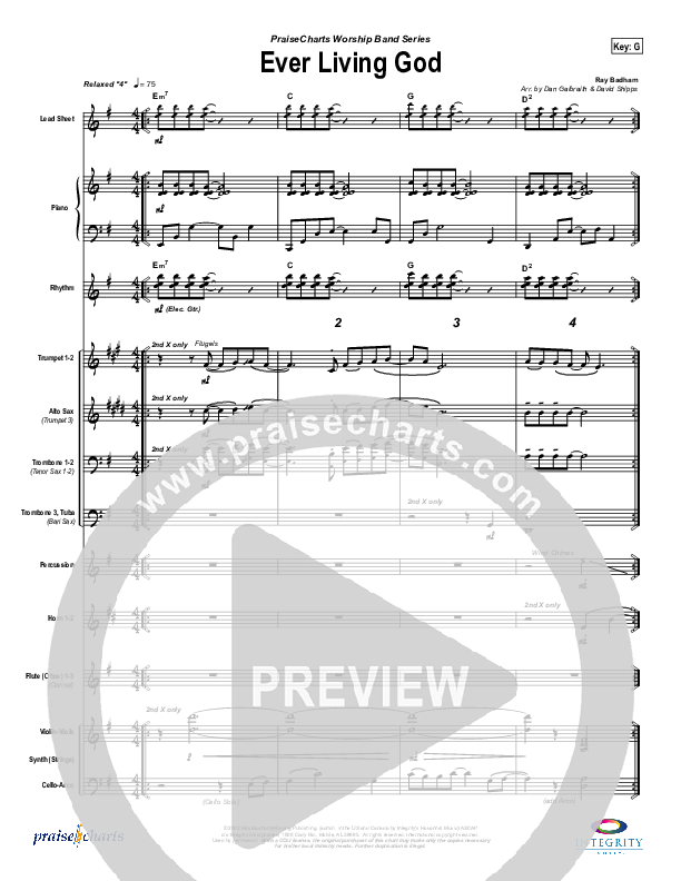 Ever Living God Conductor's Score (Hillsong Worship)