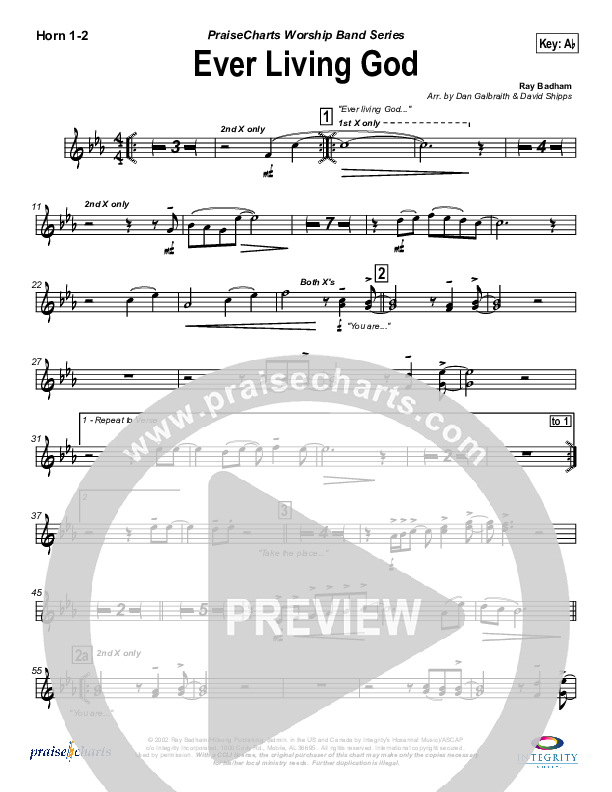 Ever Living God French Horn 1/2 (Hillsong Worship)