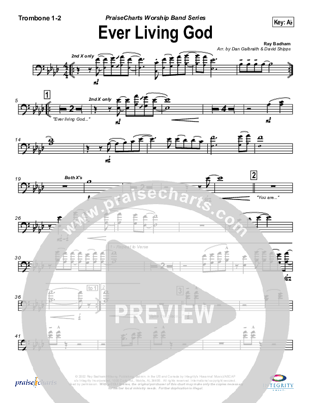 Ever Living God Trombone 1/2 (Hillsong Worship)