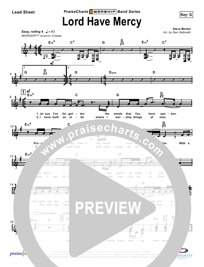 Lord Have Mercy Sheet Music (Eoghan Heaslip) PraiseCharts