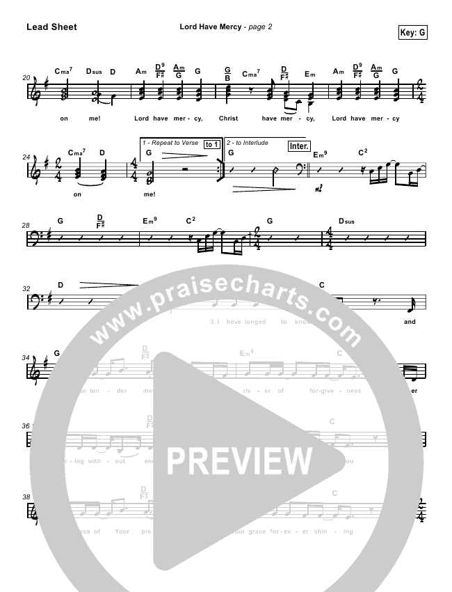 Lord Have Mercy Sheet Music (Eoghan Heaslip) PraiseCharts