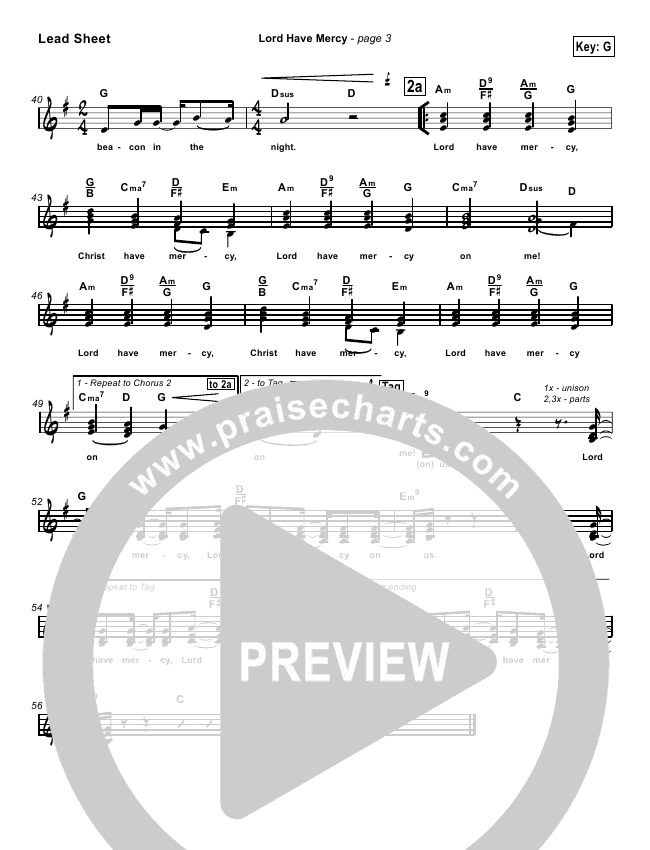 Lord Have Mercy Sheet Music (Eoghan Heaslip) PraiseCharts