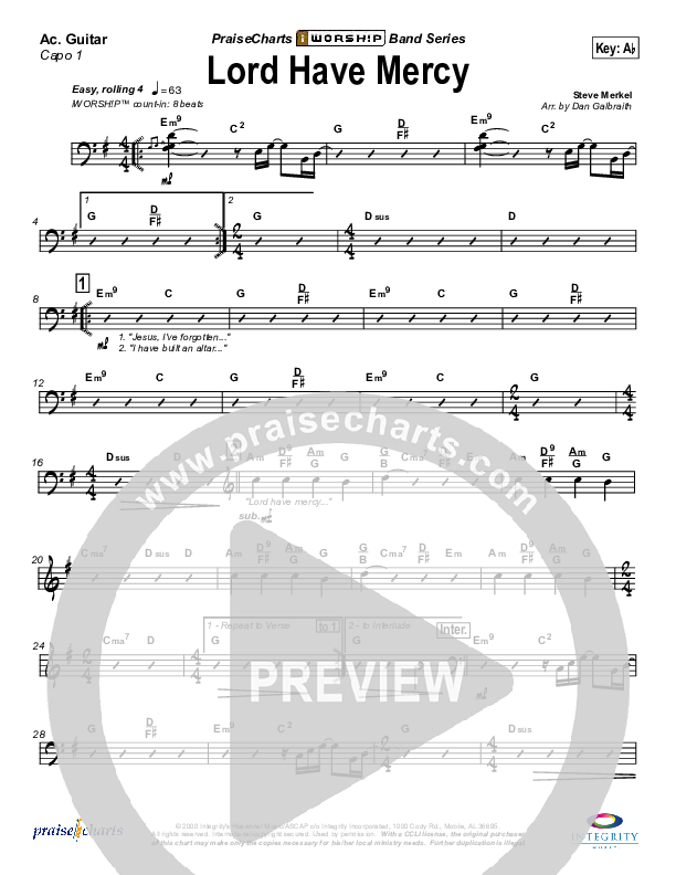 Lord Have Mercy Acoustic Guitar Sheet Music PDF (Eoghan Heaslip