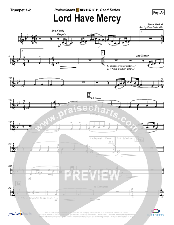 Lord Have Mercy Trumpet Sheet Music PDF (Eoghan Heaslip) PraiseCharts
