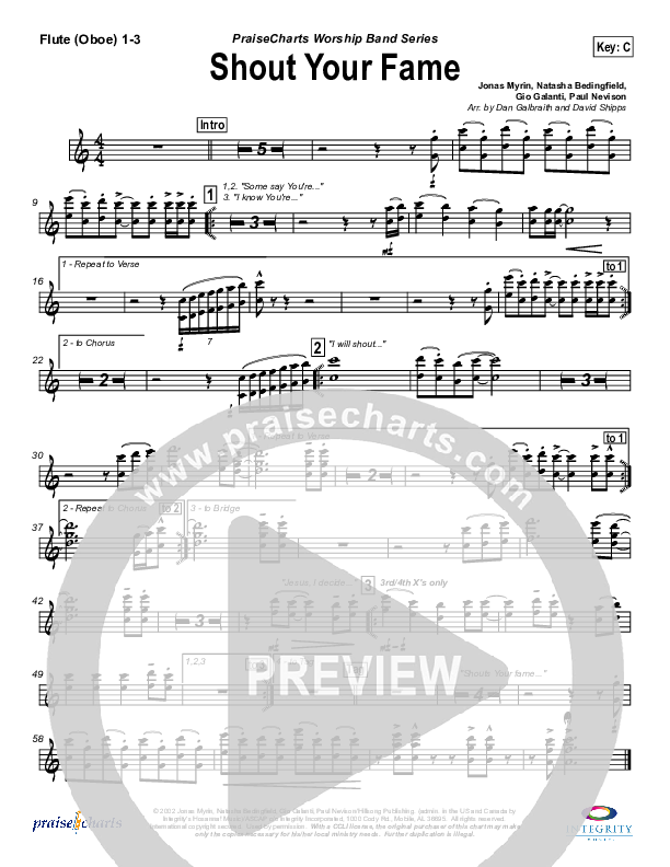 Shout Your Fame Wind Pack (Hillsong Worship)