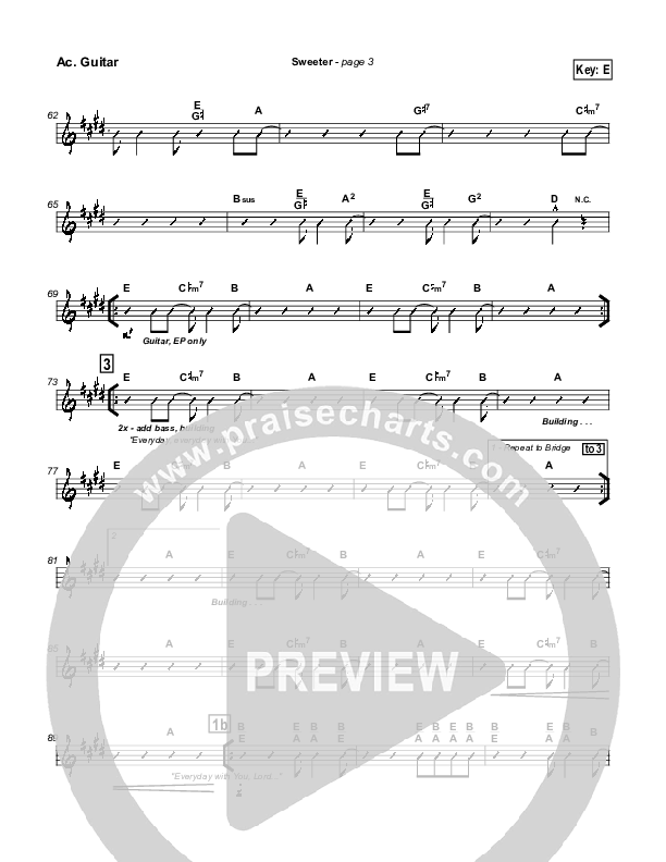 Sweeter Acoustic Guitar (Lakewood Church)