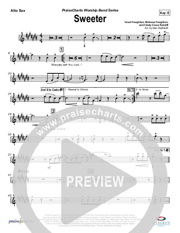 Sweeter Alto Sax (Lakewood Church)