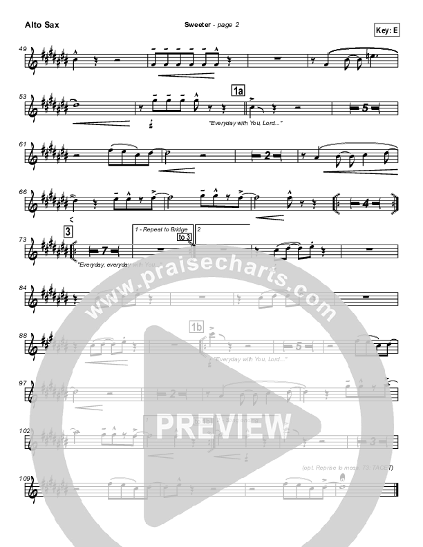 Sweeter Alto Sax (Lakewood Church)