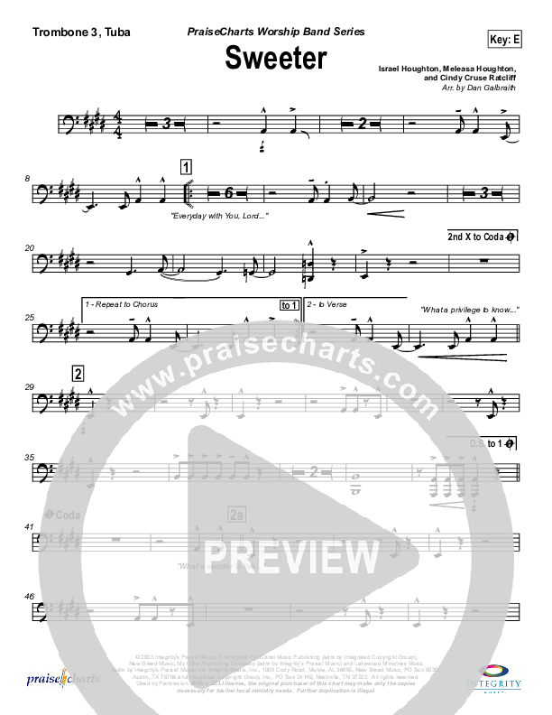 Sweeter Trombone 3/Tuba (Lakewood Church)