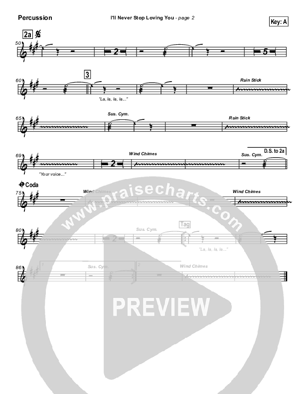 I'll Never Stop Loving You Percussion (Lakewood Church)