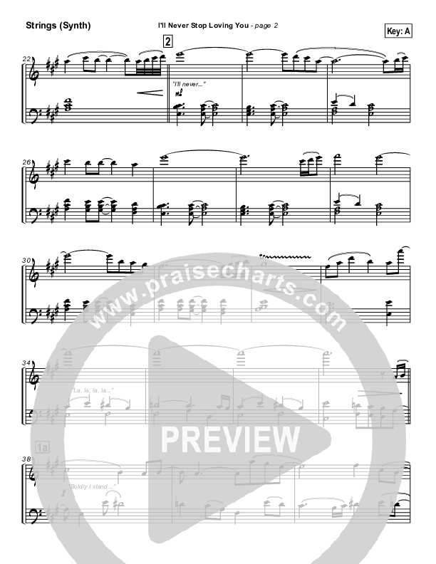 I'll Never Stop Loving You Synth Strings (Lakewood Church)