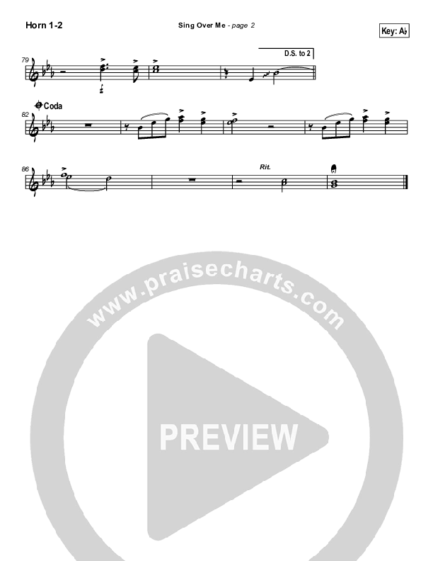 Sing Over Me French Horn 1/2 (Lakewood Church)