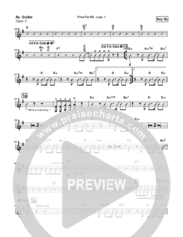 Free For All Acoustic Guitar (Lakewood Church)