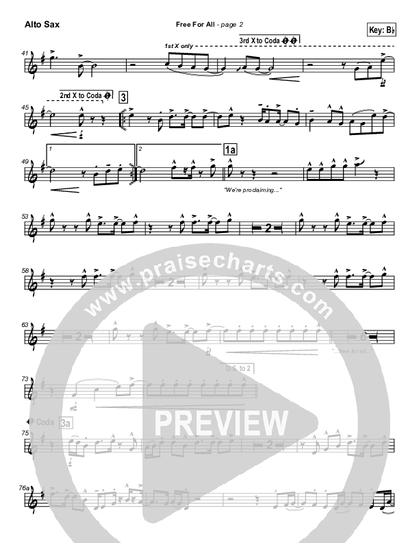 Free For All Alto Sax (Lakewood Church)