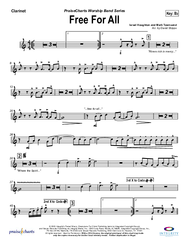 Free For All Clarinet (Lakewood Church)