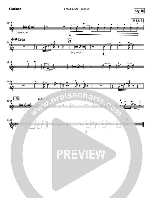 Free For All Clarinet (Lakewood Church)