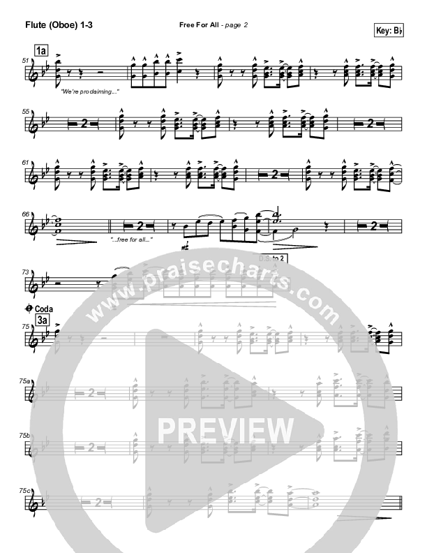 Free For All Flute/Oboe 1/2/3 (Lakewood Church)