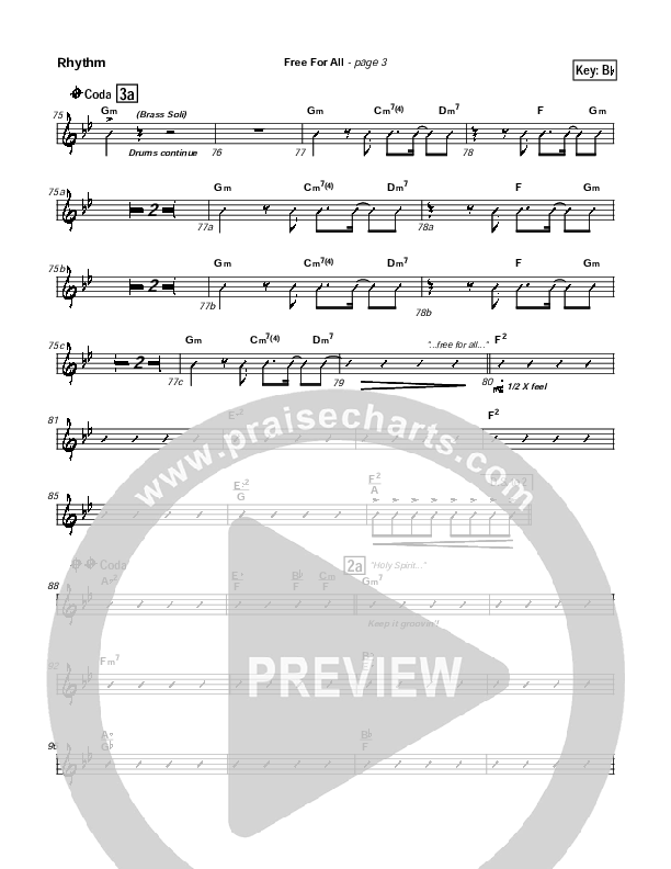 Free For All Rhythm Chart (Lakewood Church)
