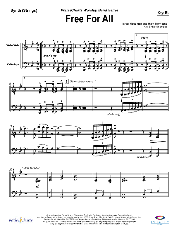 Free For All Synth Strings (Lakewood Church)