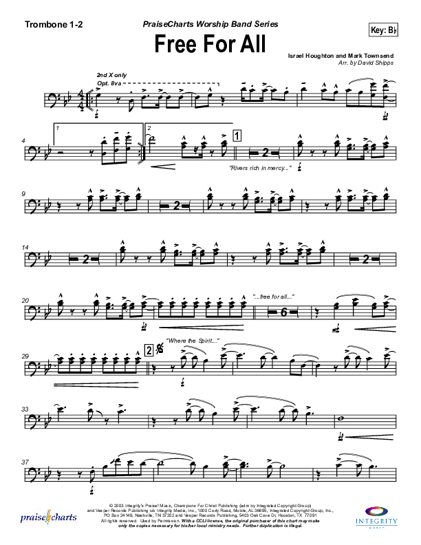 Free For All Trombone 1/2 (Lakewood Church)