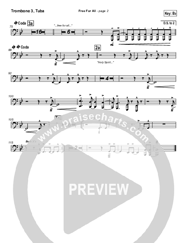 Free For All Trombone 3/Tuba (Lakewood Church)