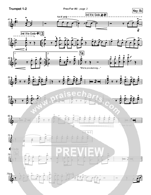 Free For All Trumpet 1,2 (Lakewood Church)