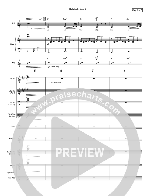 Hallelujah Conductor's Score (Lakewood Church)