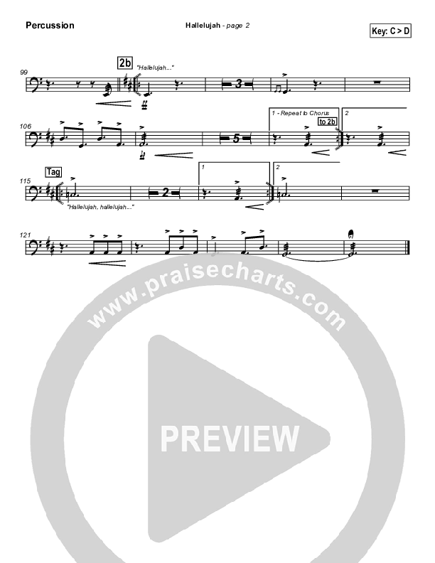 Hallelujah Percussion (Lakewood Church)