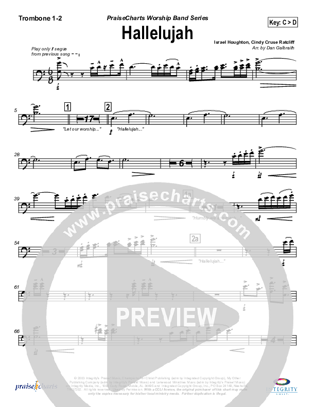 Hallelujah Trombone 1/2 (Lakewood Church)