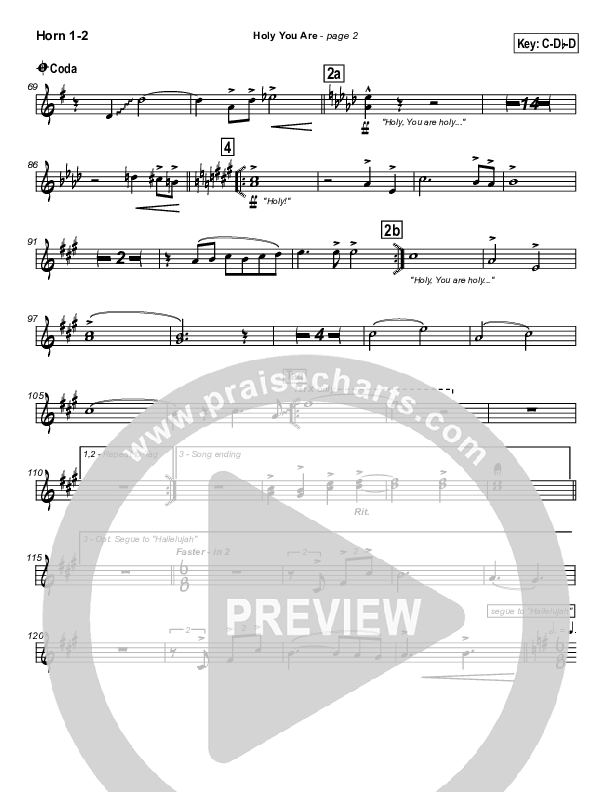 Holy You Are French Horn 1/2 (Lakewood Church)