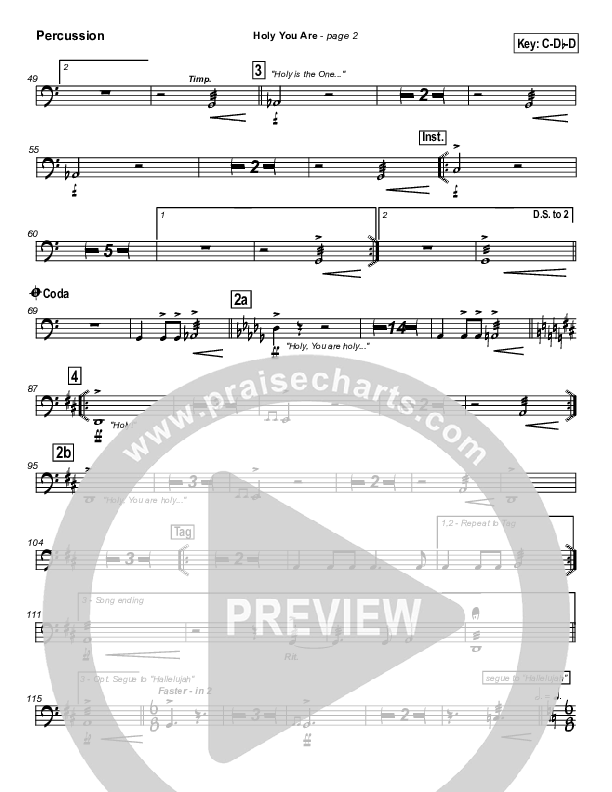 Holy You Are Percussion (Lakewood Church)