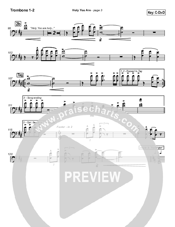 Holy You Are Trombone 1/2 (Lakewood Church)