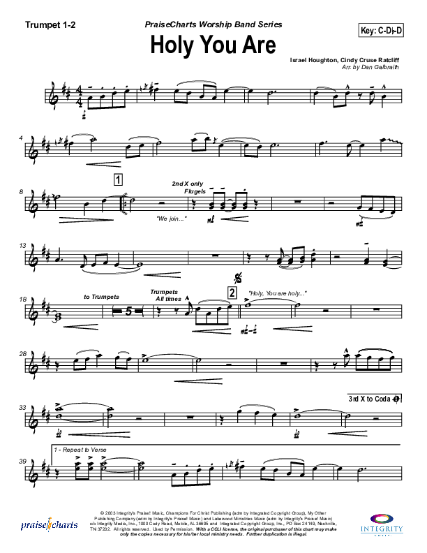 Holy You Are Brass Pack (Lakewood Church)