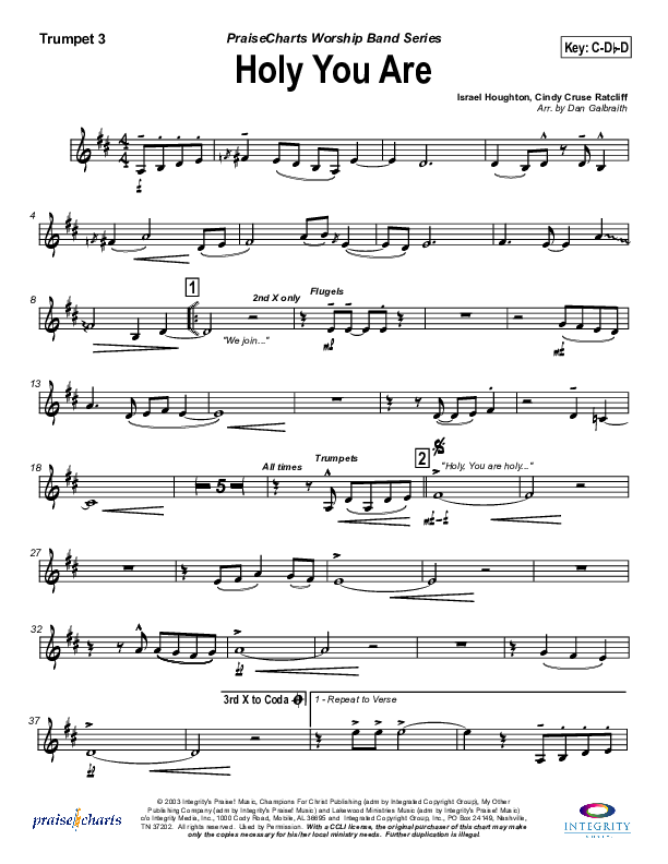 Holy You Are Trumpet 3 (Lakewood Church)