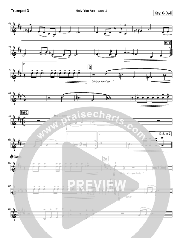 Holy You Are Trumpet 3 (Lakewood Church)