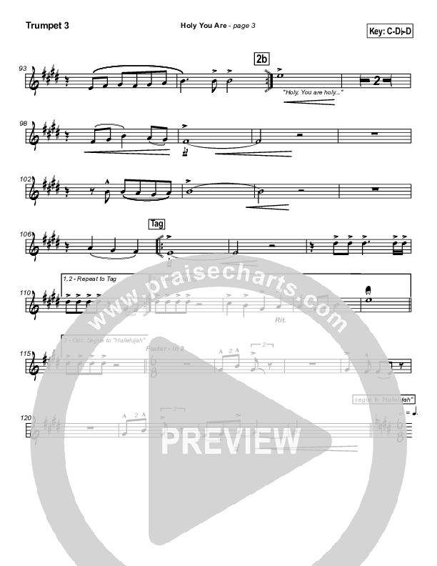 Holy You Are Trumpet 3 (Lakewood Church)