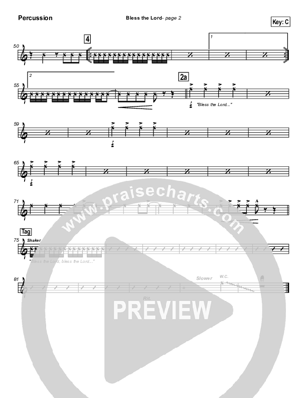 Bless The Lord Percussion (Lakewood Church)