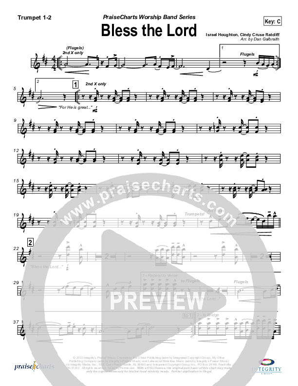 Bless The Lord Trumpet 1,2 (Lakewood Church)