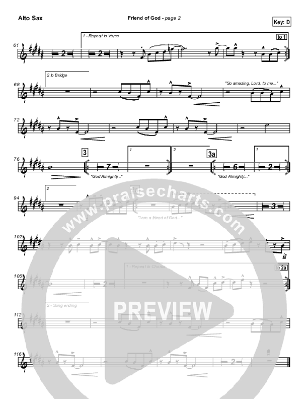 Friend Of God Alto Sax (Lakewood Church)