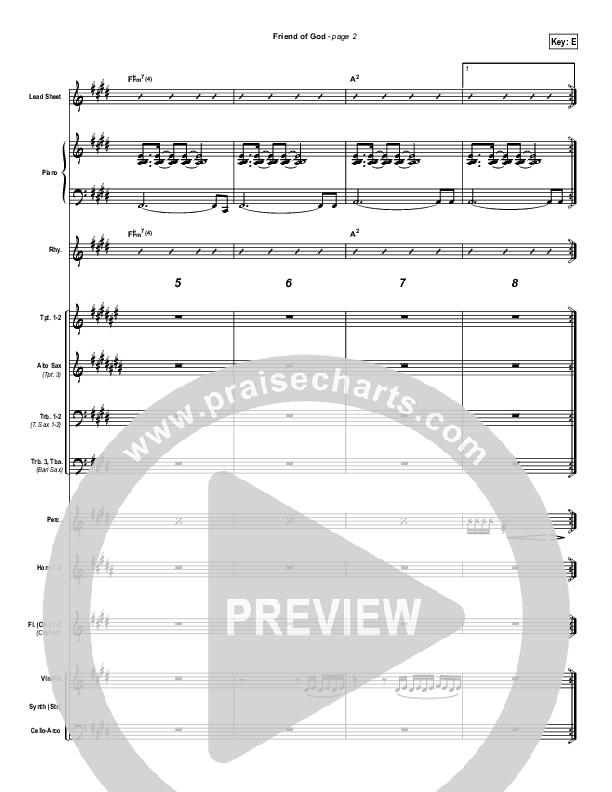 Friend Of God Conductor's Score (Lakewood Church)